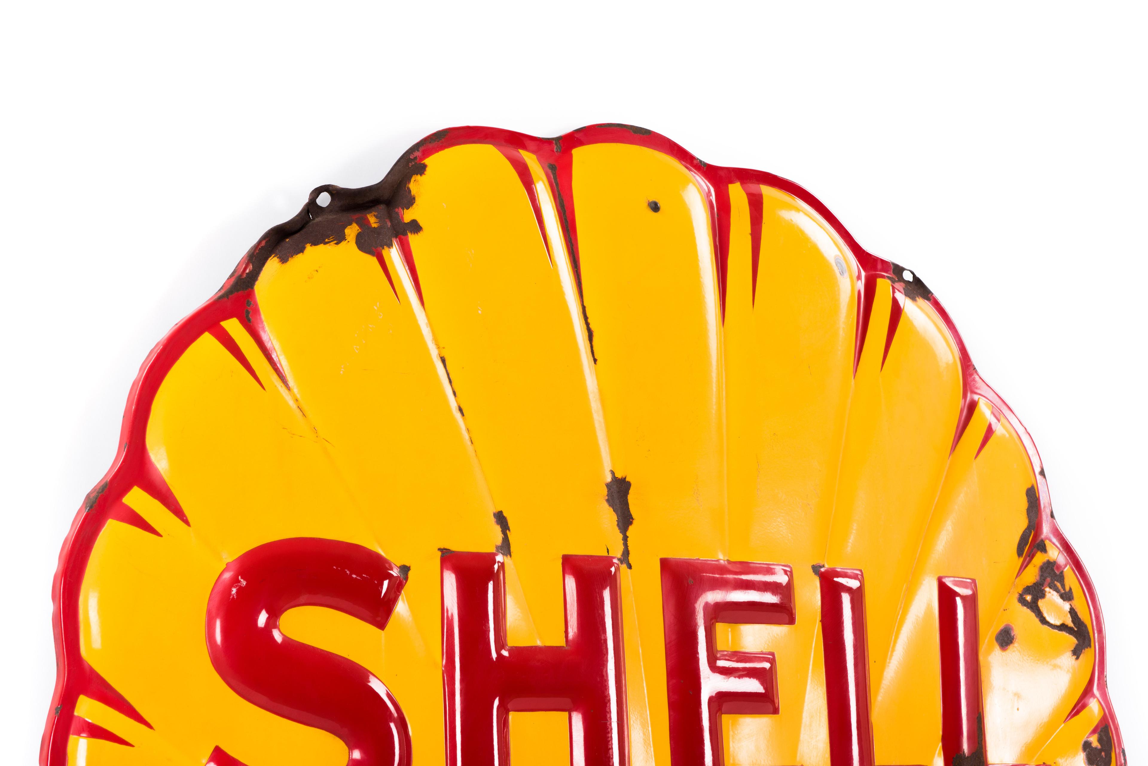 Shell Embossed Porcelain Neon Sign Panel