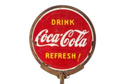 Drink Coca-Cola Refresh! Porcelain Curb Sign