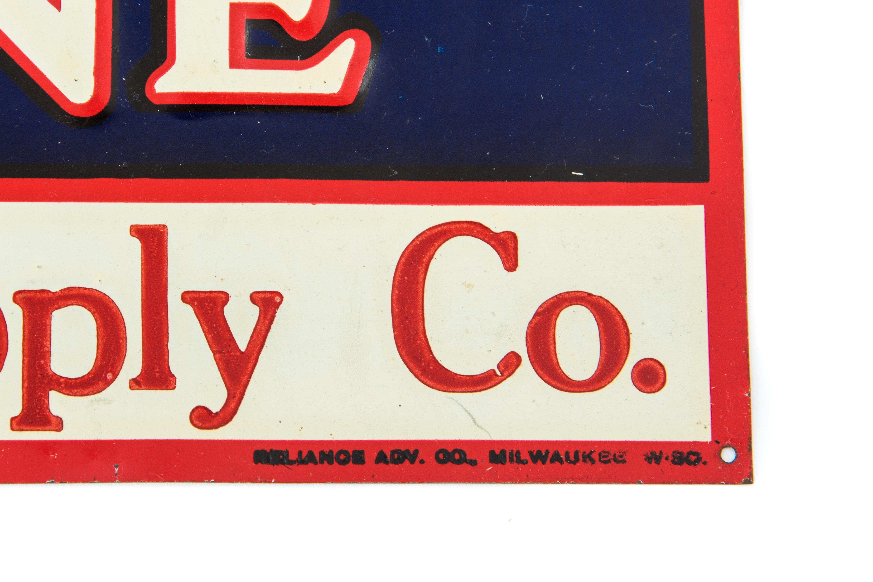 Aladdin Gasoline Horizontal Tin Sign