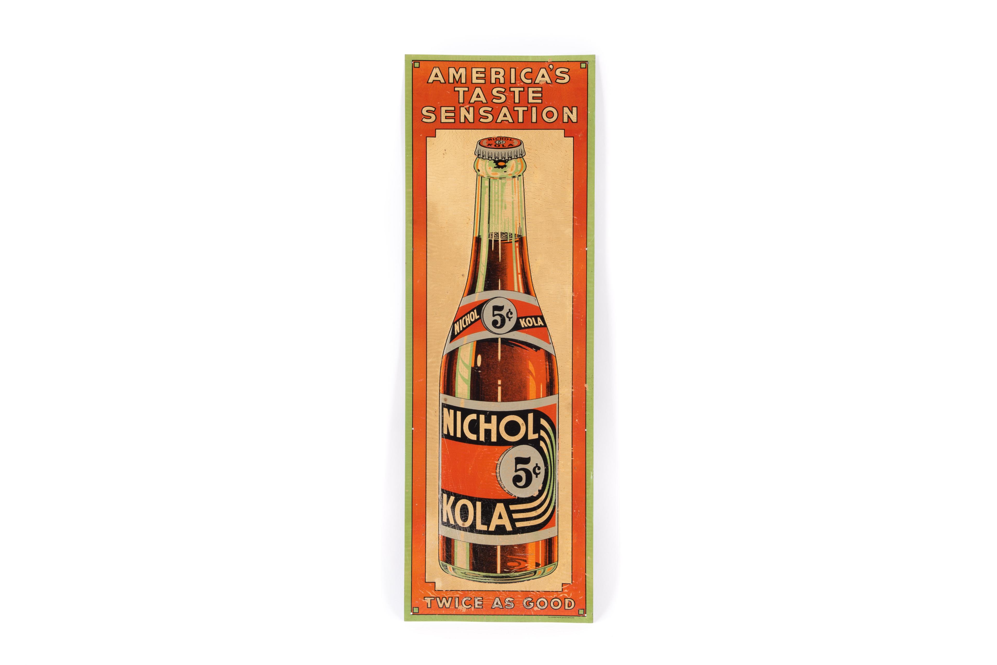 Nichol Cola Vertical Tin Sign