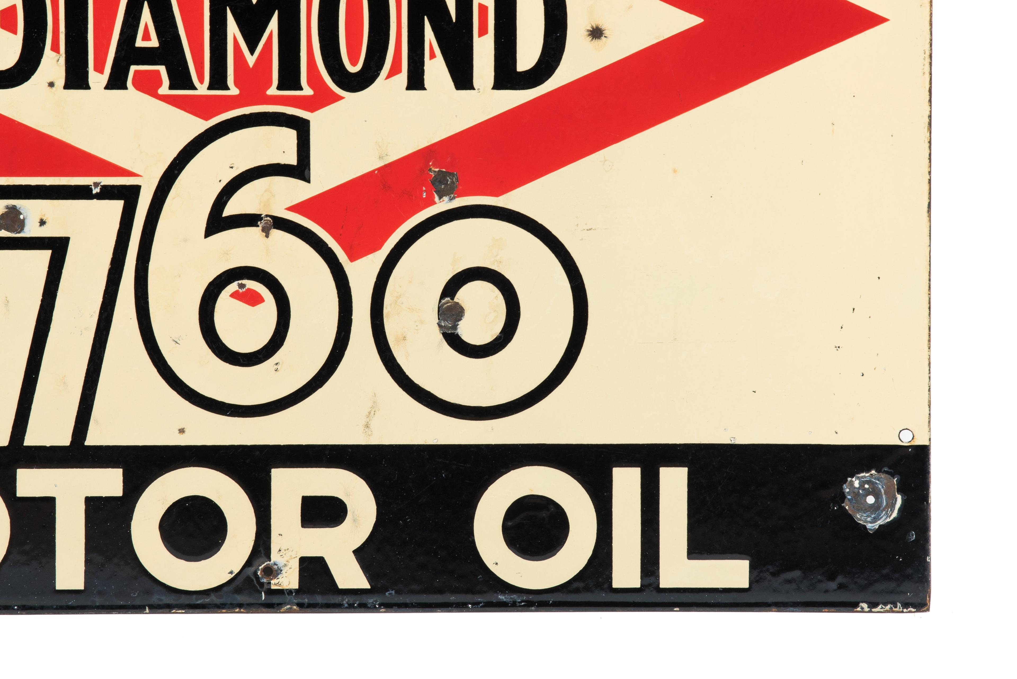 Diamond 760 Motor Oil Porcelain Sign