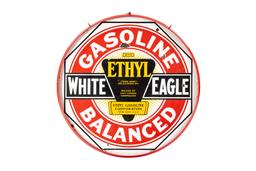 White Eagle Ethyl Balanced Gasoline Porcelain Sign