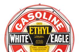 White Eagle Ethyl Balanced Gasoline Porcelain Sign