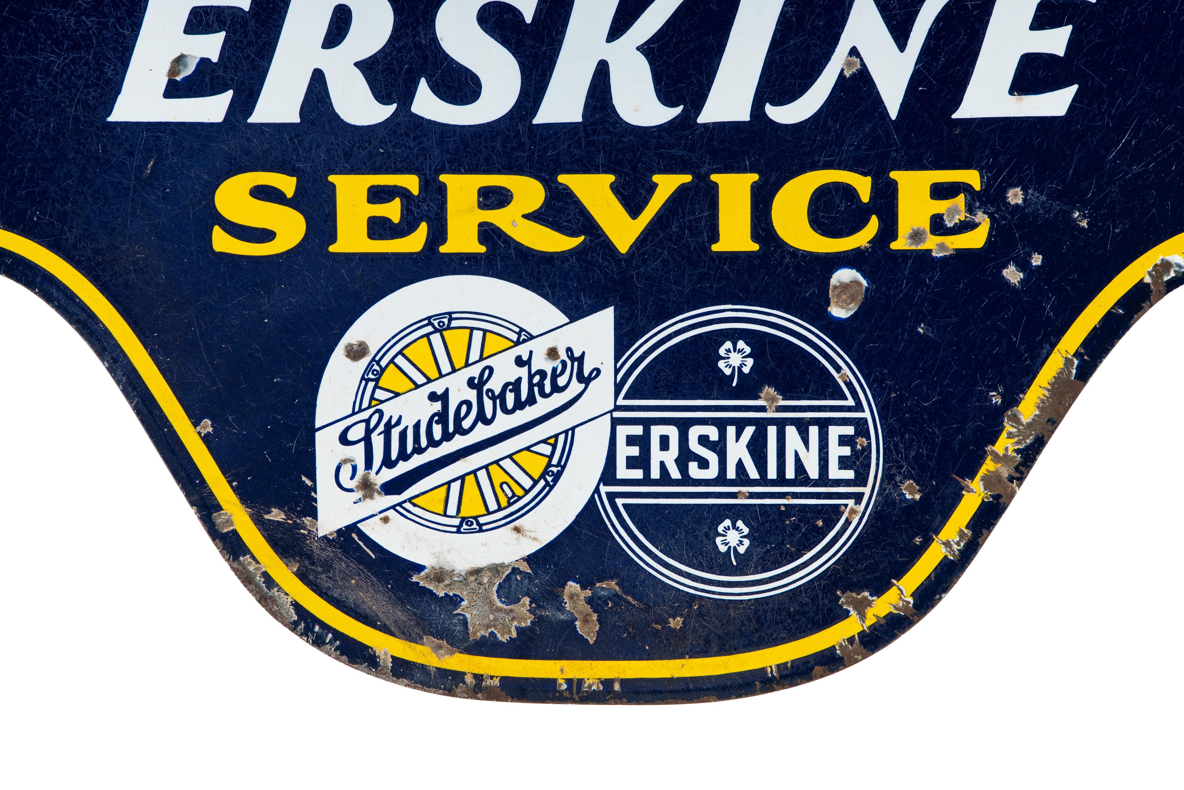 Studebaker Erskine Service Porcelain Sign