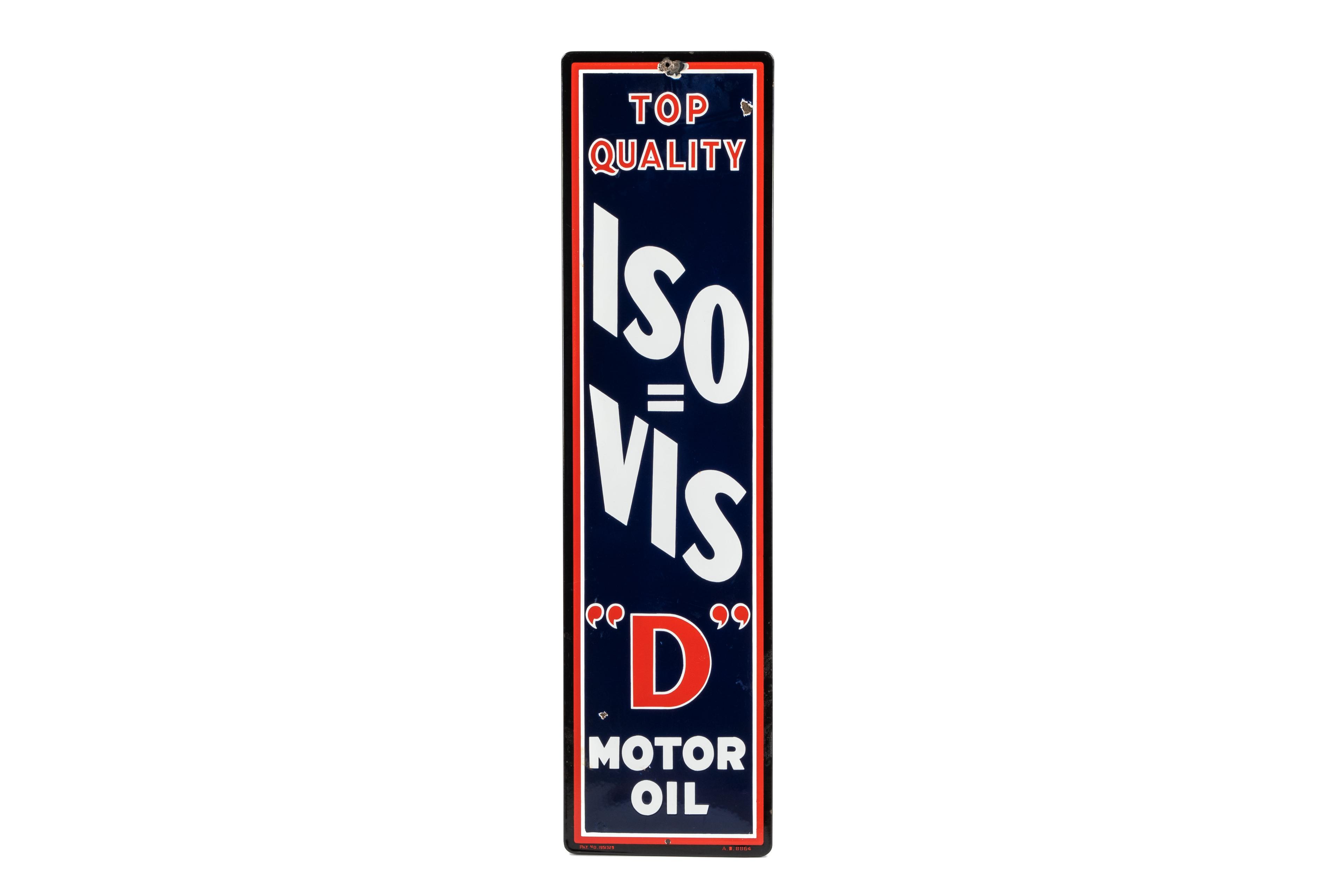 Standard Motor Oil Vertical Porcelain Sign