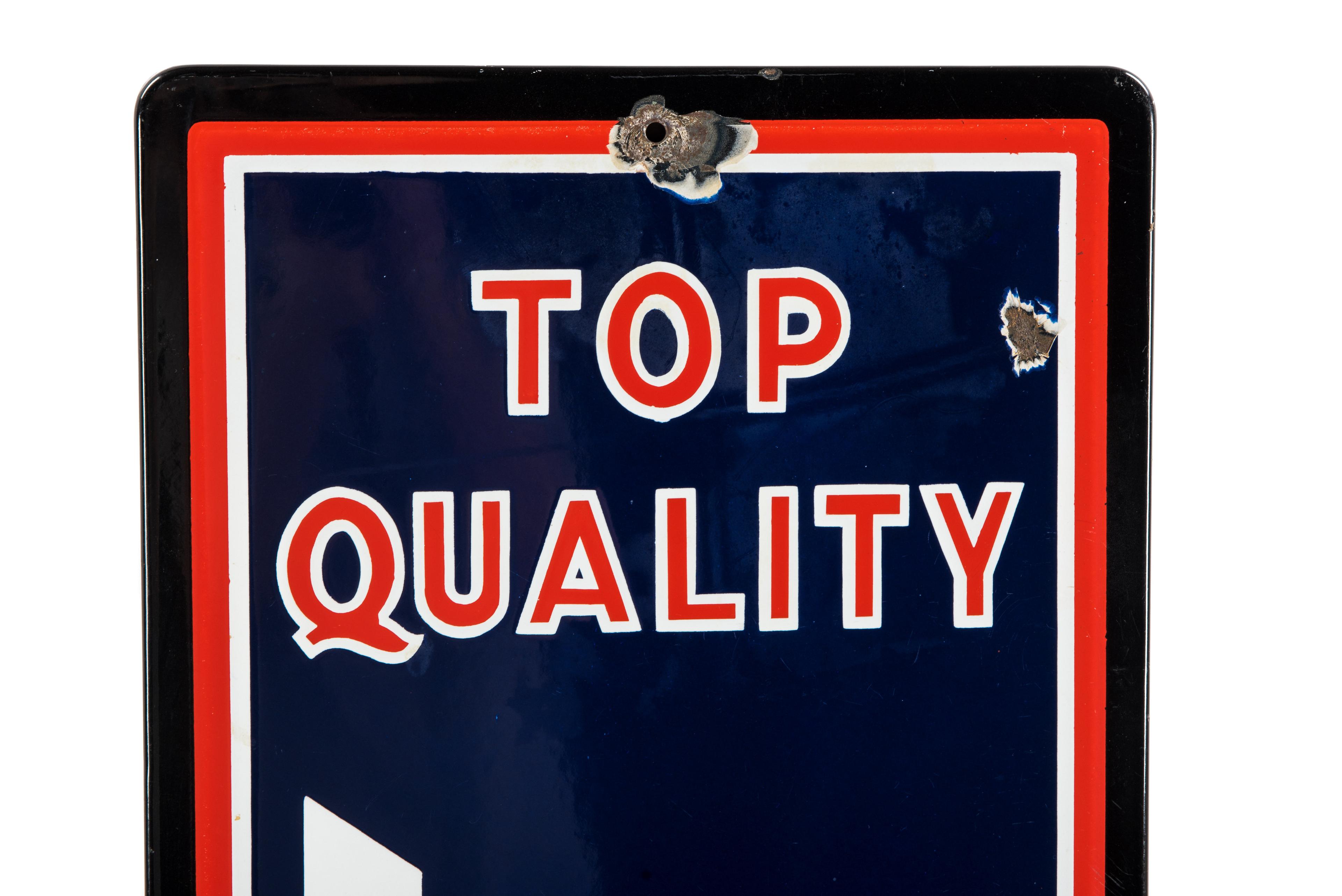 Standard Motor Oil Vertical Porcelain Sign