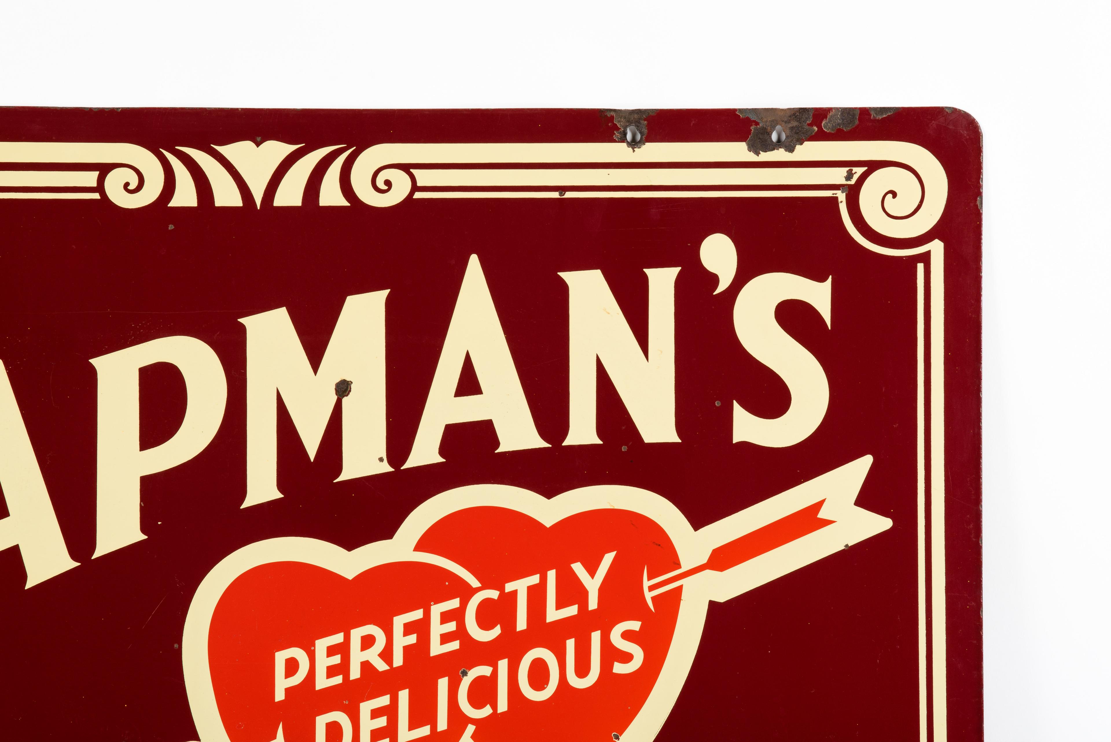 Chapman's Ice Cream Porcelain Sign