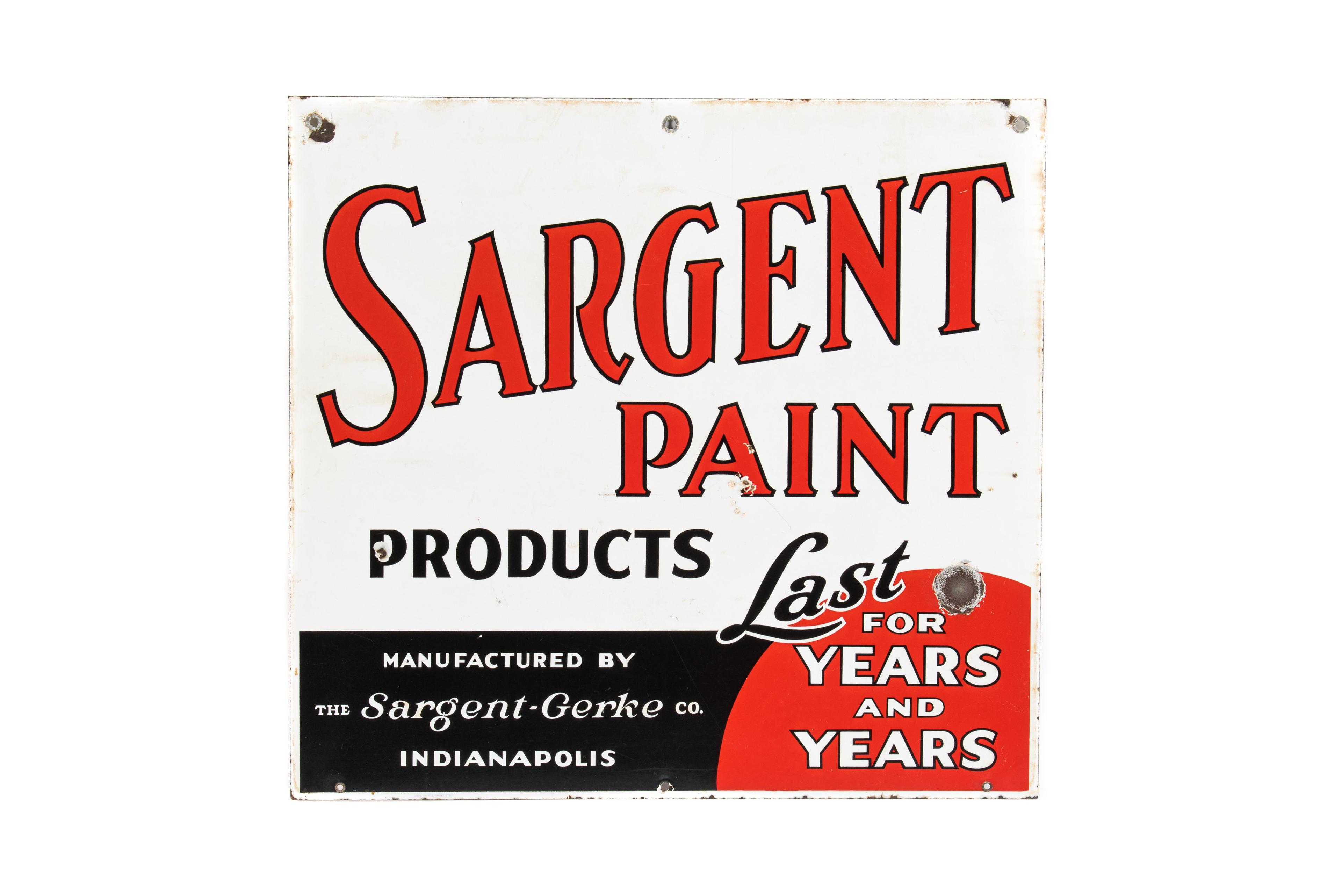 Sargent Paint Products Porcelain Sign