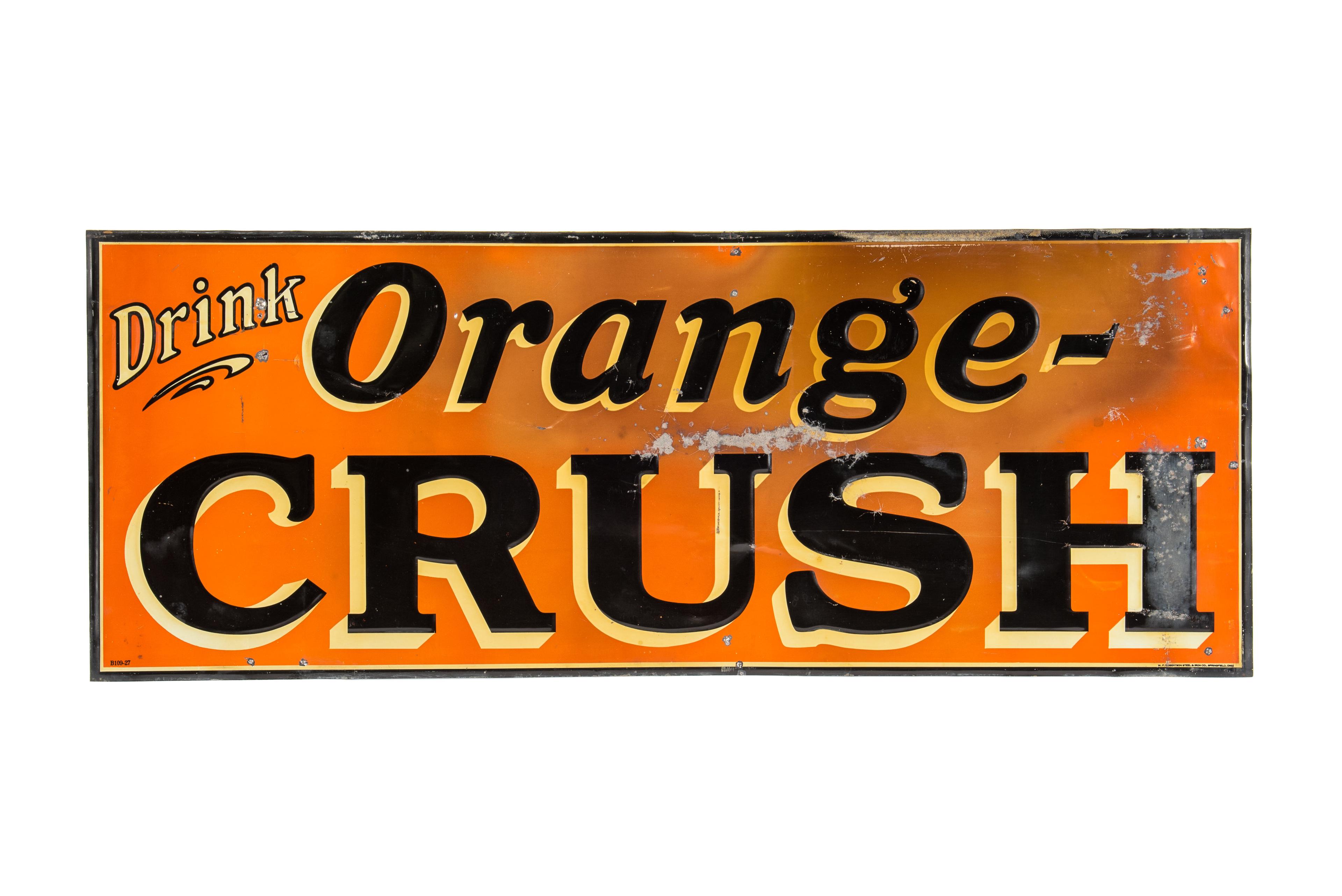 Drink Orange-Crush Horizontal Tin Sign