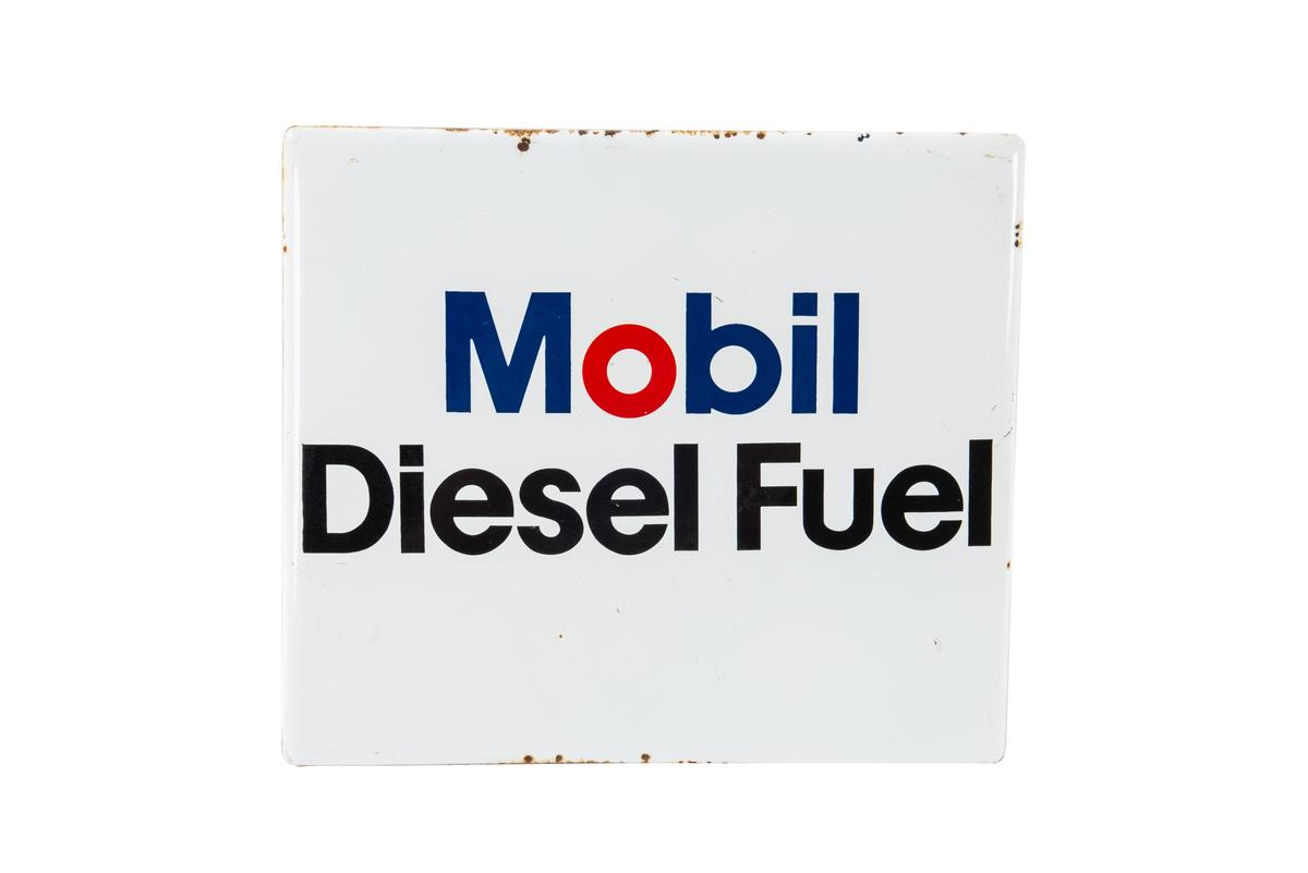 Mobil Diesel Fuel Porcelain Gas Pump Sign