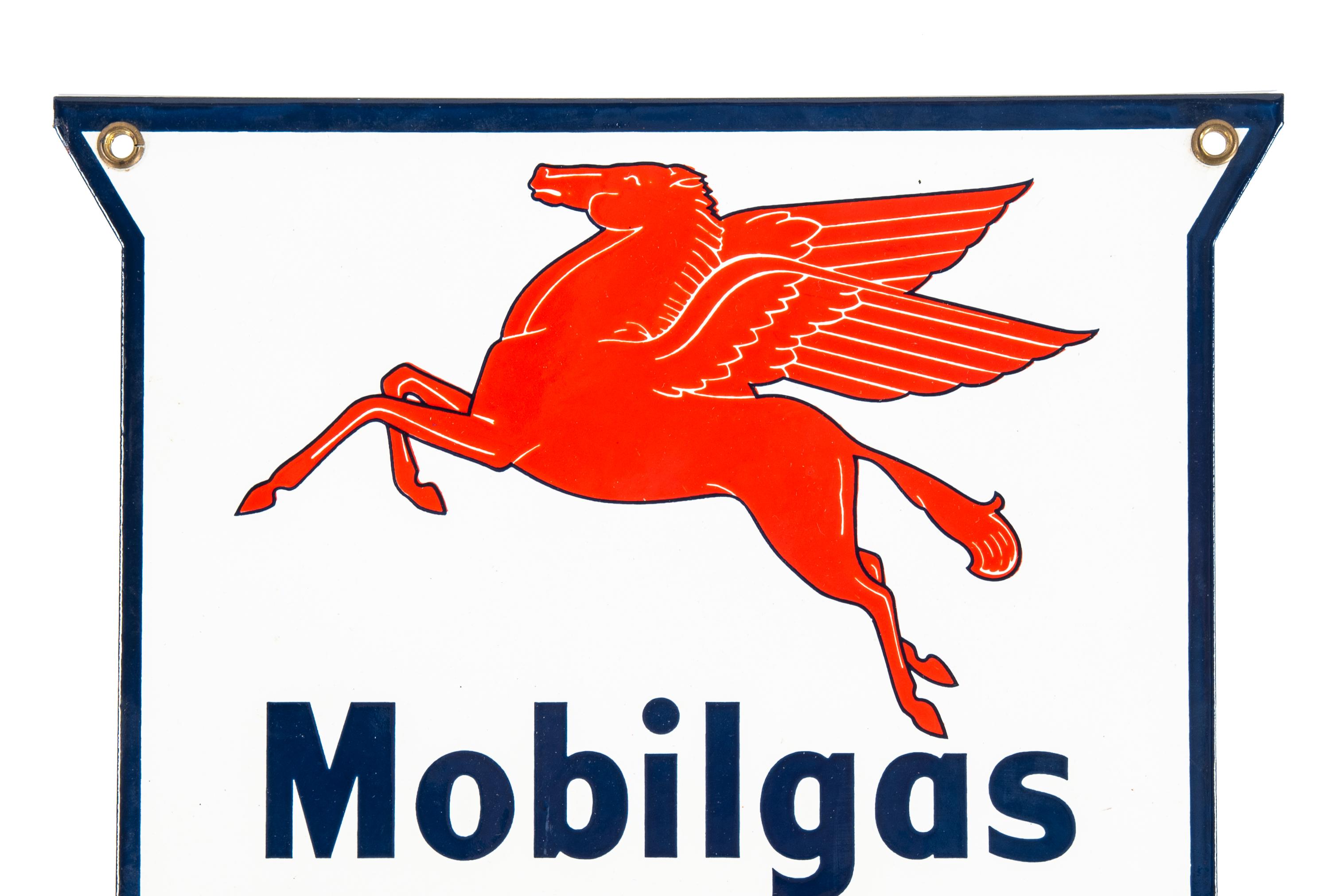 1952 Mobilgas Special Porcelain Gas Pump Sign