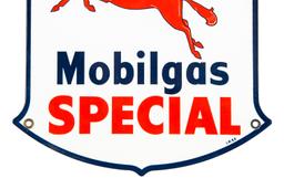 1952 Mobilgas Special Porcelain Gas Pump Sign