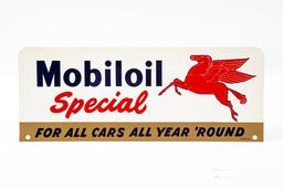 Mobiloil Special Motor Oil Tin Rack Sign