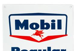 Mobil Regular Gasoline Porcelain Gas Pump Sign