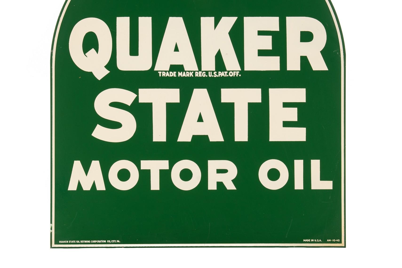 Quaker State Motor Oil Tombstone Sign