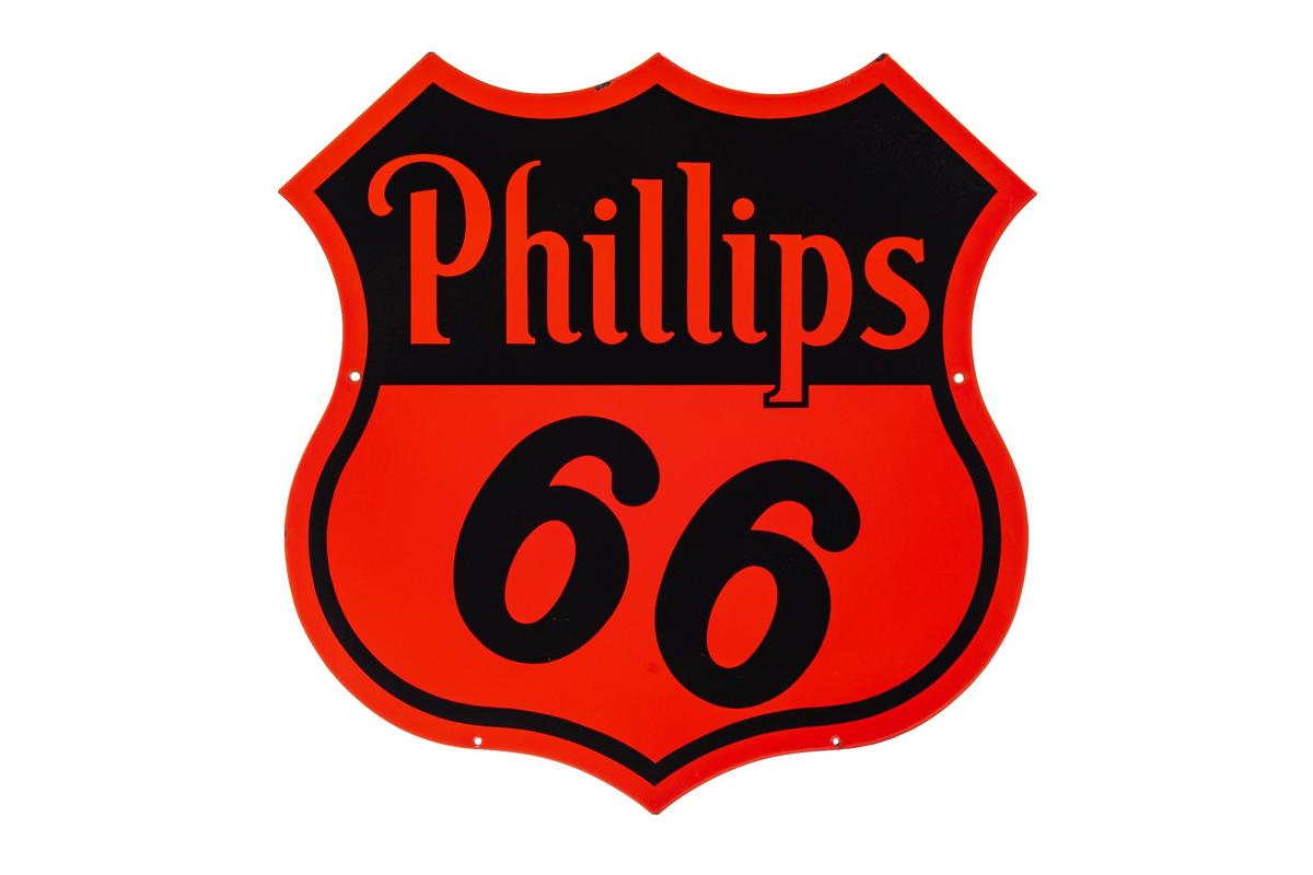Phillips 66 Shield Porcelain Curb Sign