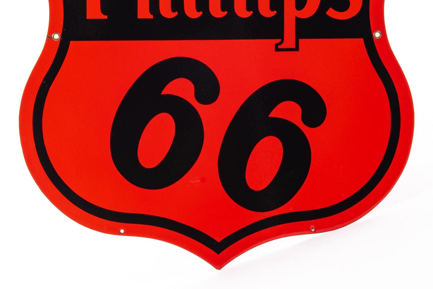 Phillips 66 Shield Porcelain Curb Sign