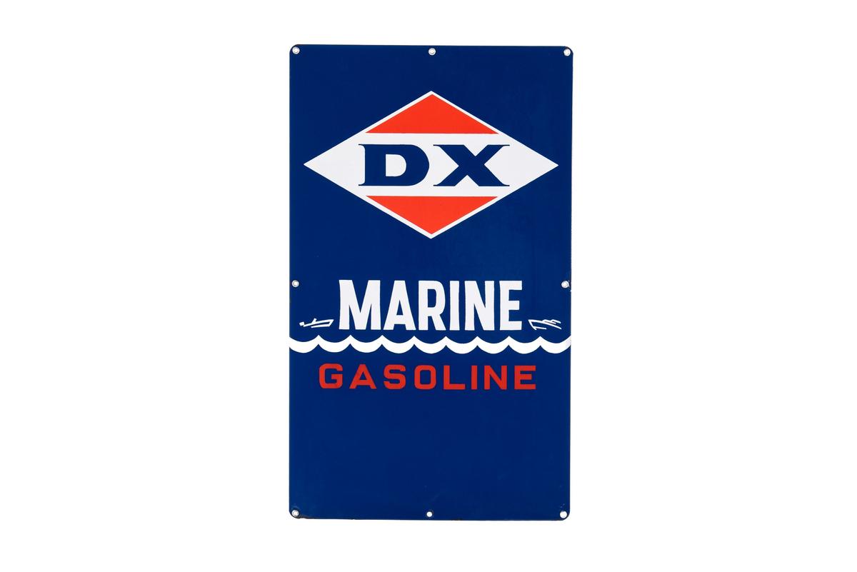 DX Marine Gasoline Porcelain Gas Pump Plate