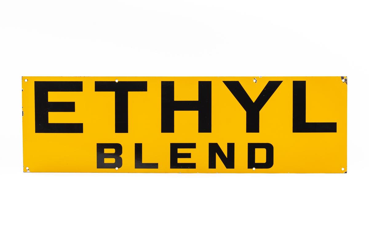 Ethyl Blend Horizontal Porcelain Sign