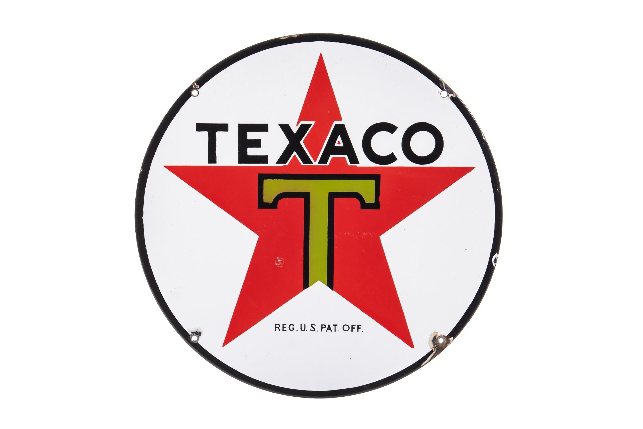 Texaco Lubester Porcelain Sign