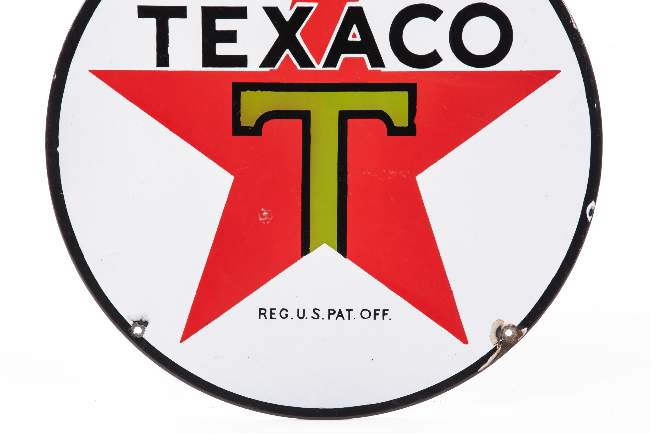 Texaco Lubester Porcelain Sign