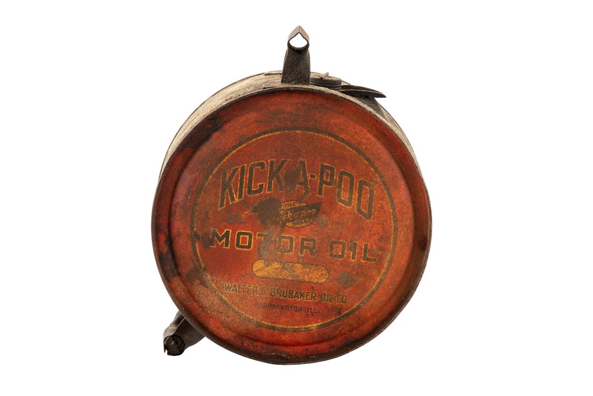 Kick-a-poo Motor Oil Metal Five Gallon Rocker Can