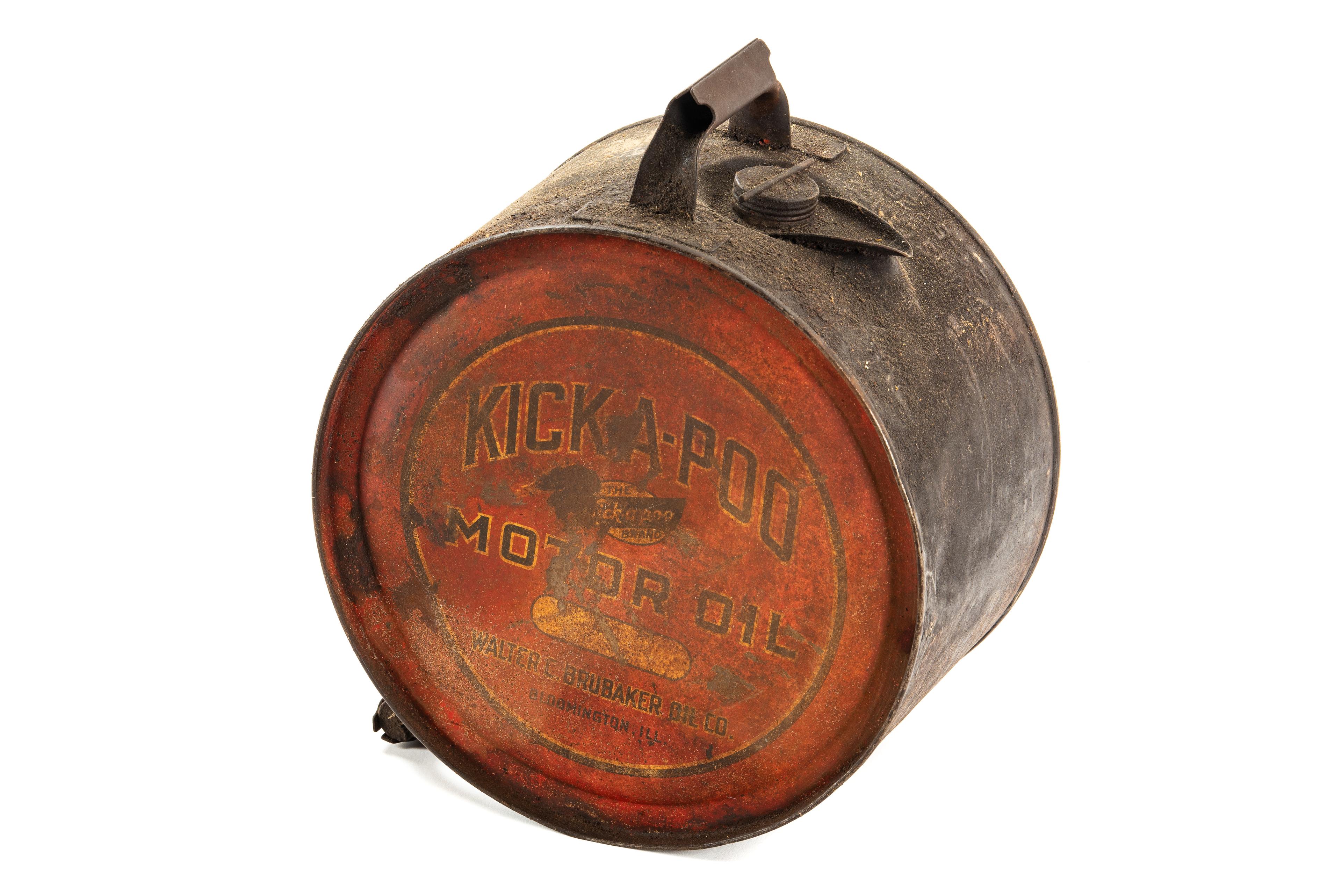 Kick-a-poo Motor Oil Metal Five Gallon Rocker Can