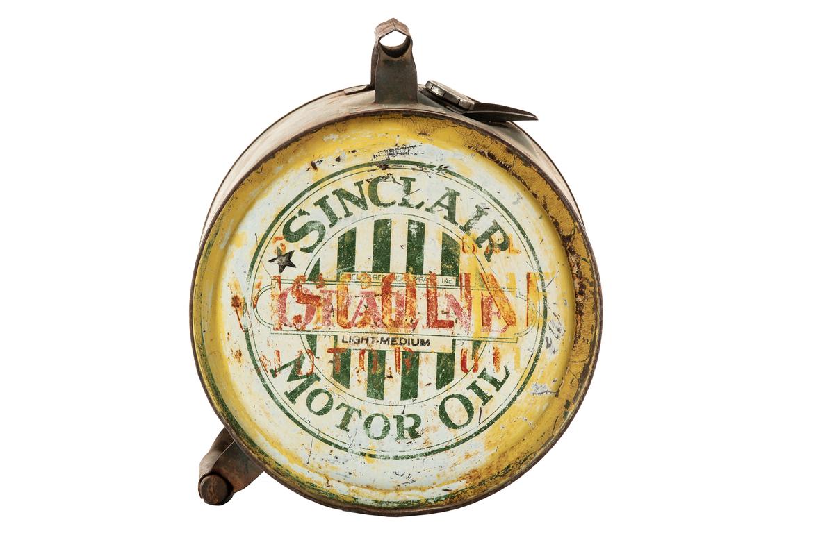 Sinclair Opaline Motor Oil Metal Five Gallon Rocker Can