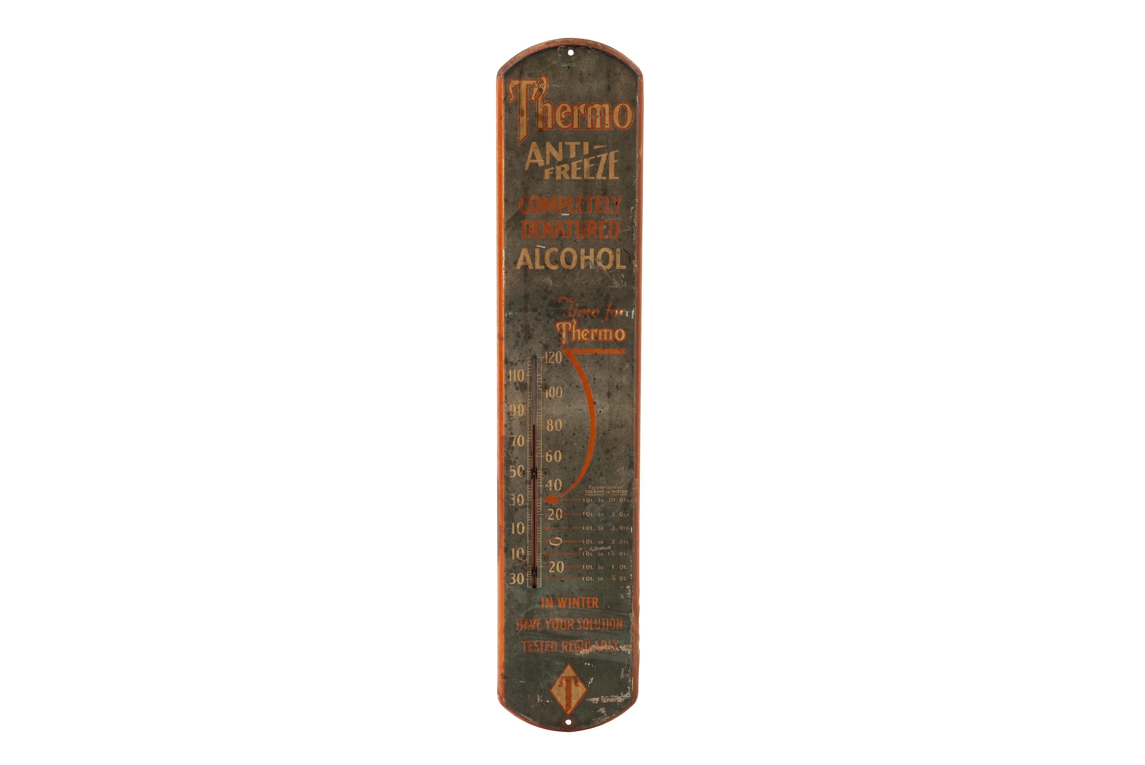 Thermo Anti-freeze "completely Denatured Alcohol" Thermometer