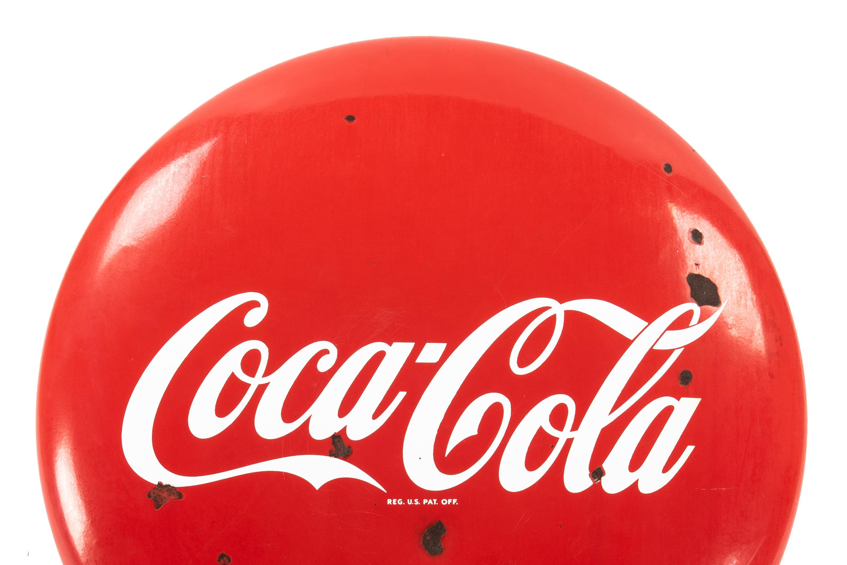 Coca-cola Porcelain Button Sign