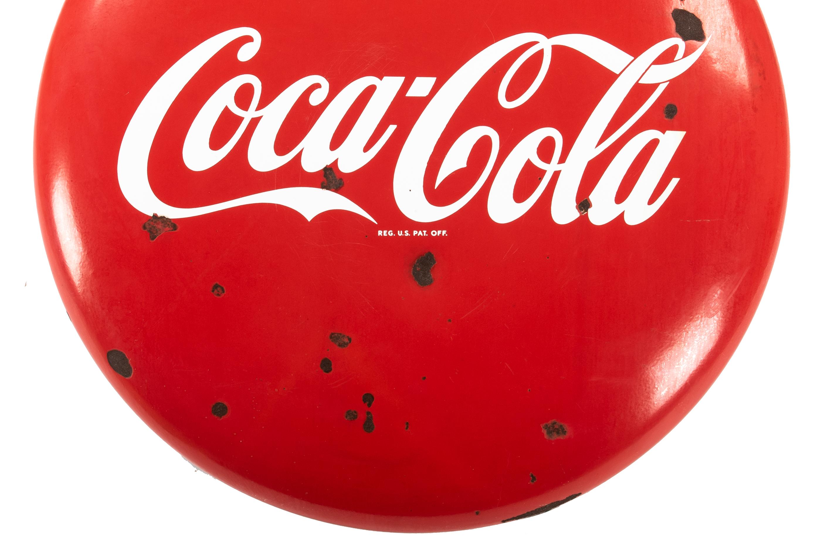 Coca-cola Porcelain Button Sign