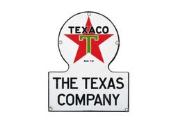 Texaco The Texas Company Porcelain Keyhole Sign