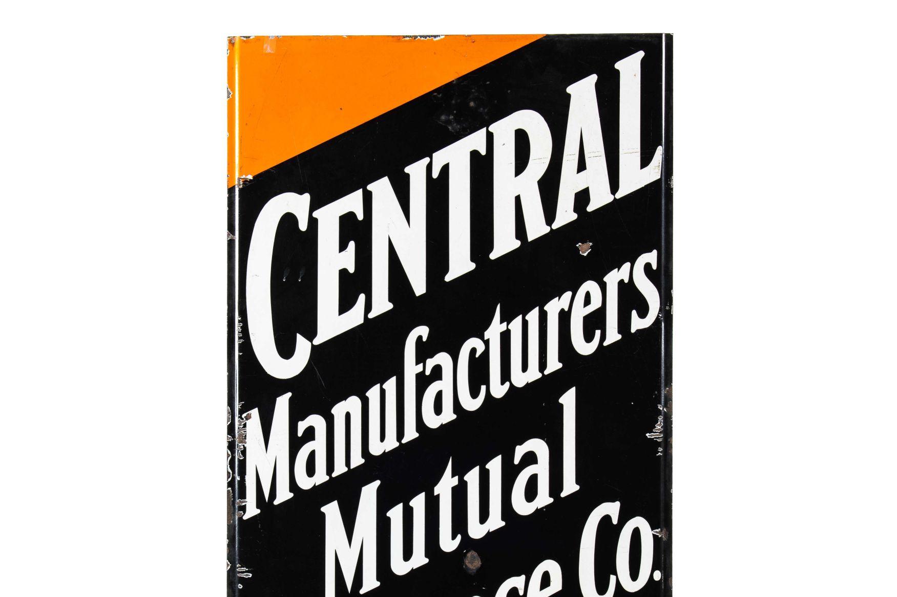 Central Insurance Co. Porcelain Lighthouse Sign