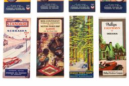 Lot Of 10 Various Road Maps