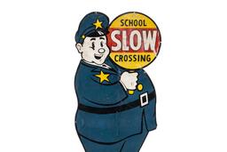 7Up School Crossing Guard Tin Sign 