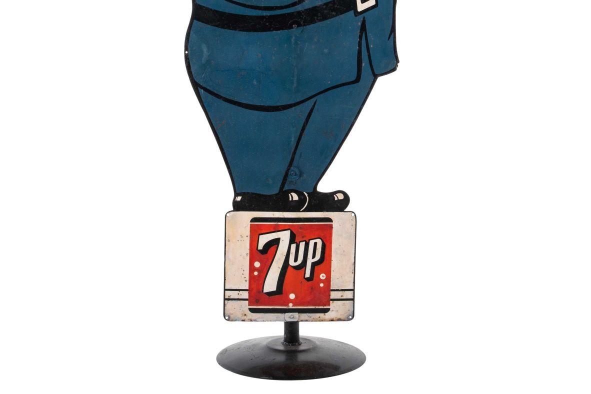 7Up School Crossing Guard Tin Sign 