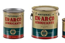 Lot Of 4 En-Ar-Co Grease Cans