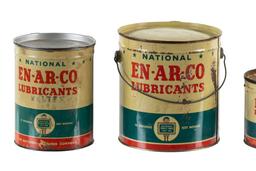 Lot Of 4 En-Ar-Co Grease Cans