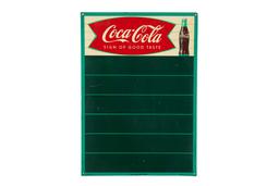 Coca Cola Tin Menu Board Sign