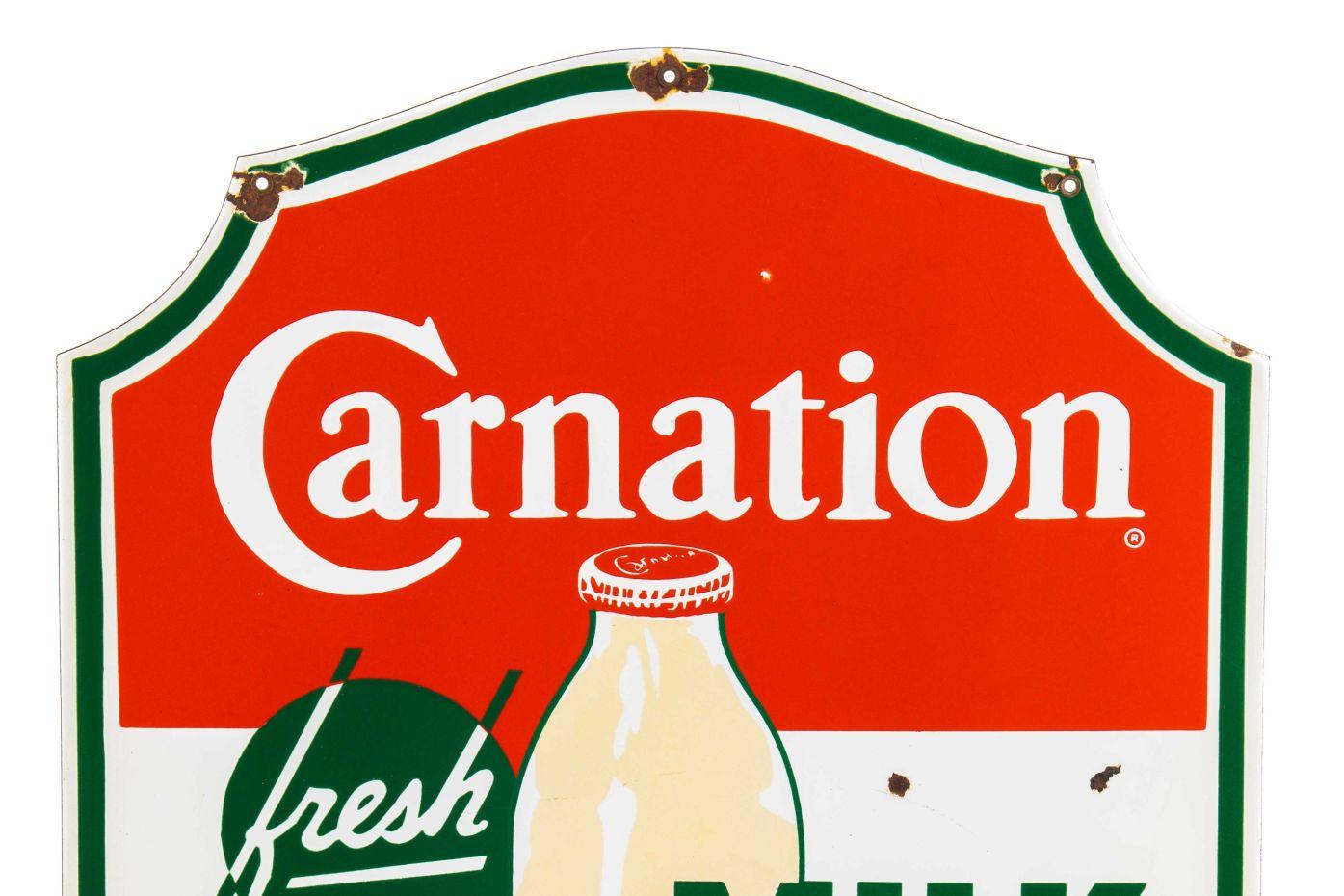 Carnation Milk Porcelain Sign