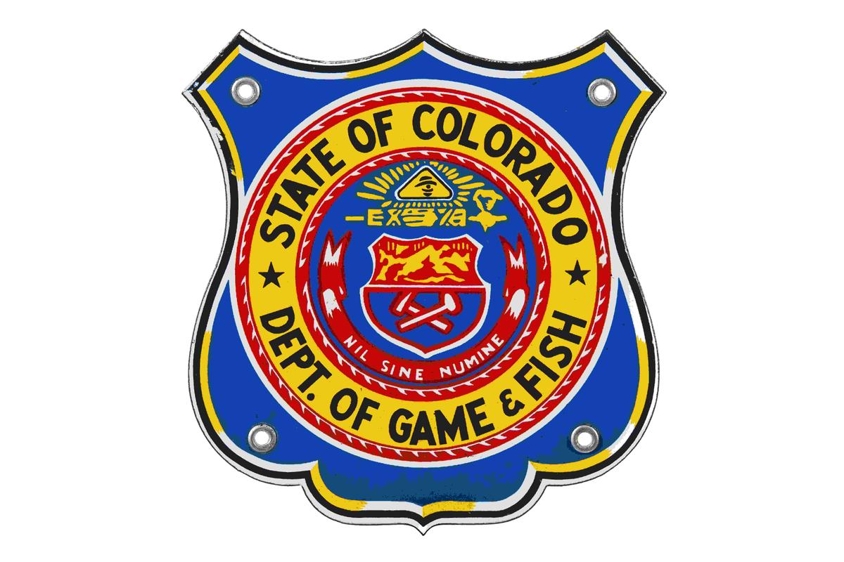 State Of Colorado Game & Fish Porcelain Sign
