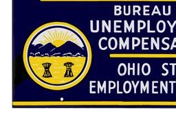 Ohio State Employment Service Porcelain Sign