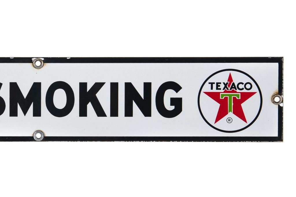 Texaco No Smoking Porcelain Sign