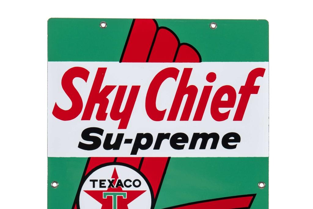 Texaco Sky Chief Petrox Porcelain Pump Plate