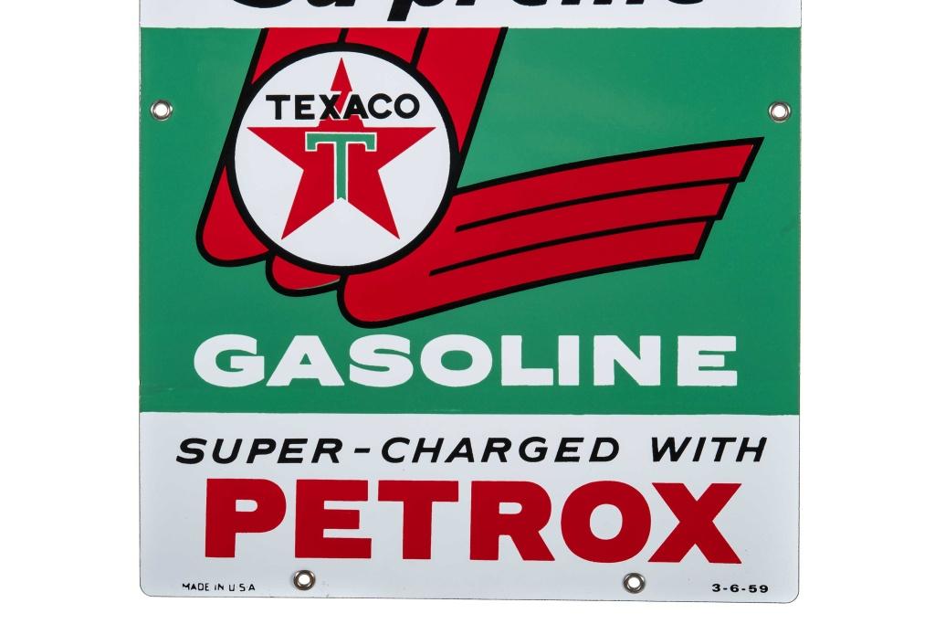 Texaco Sky Chief Petrox Porcelain Pump Plate