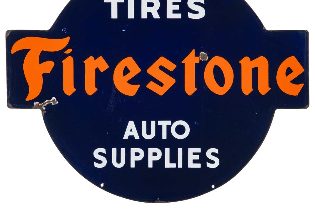 Firestone Tires & Auto Supplies Porcelain Sign