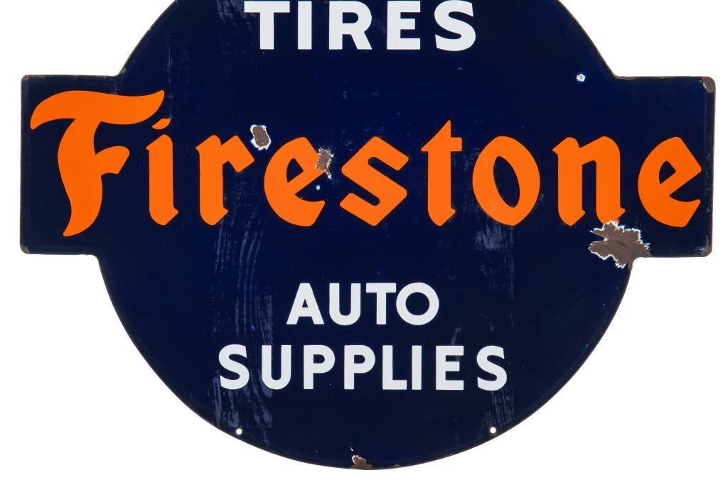 Firestone Tires & Auto Supplies Porcelain Sign