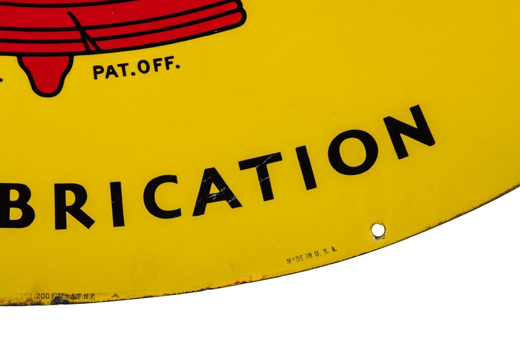 Pennzoil Safe Lubrication Porcelain Sign