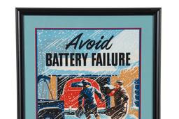 Avoid Battery Failure Framed Advertisement