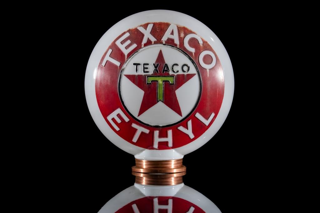 Texaco Ethyl Gasoline Gas Pump Globe